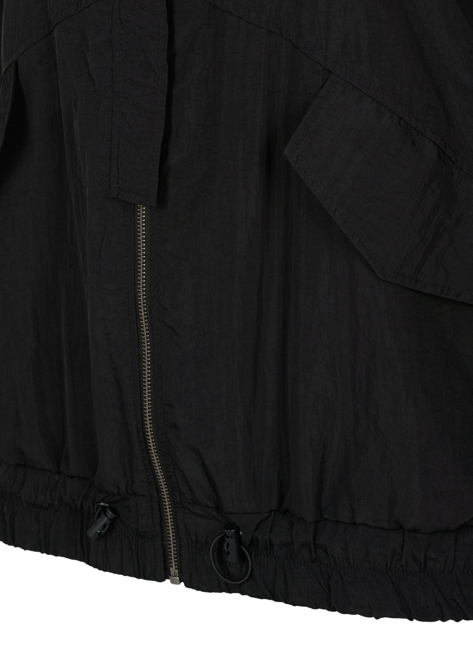 Sportjasje met capuchon en ritssluiting, Black, Packshot image number 2