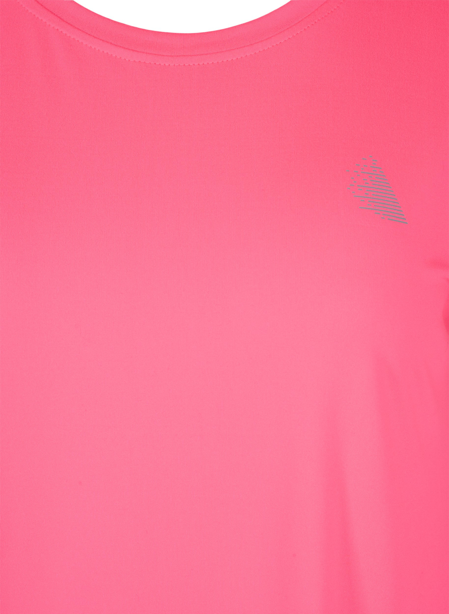 Effen sportshirt, Neon pink, Packshot image number 2