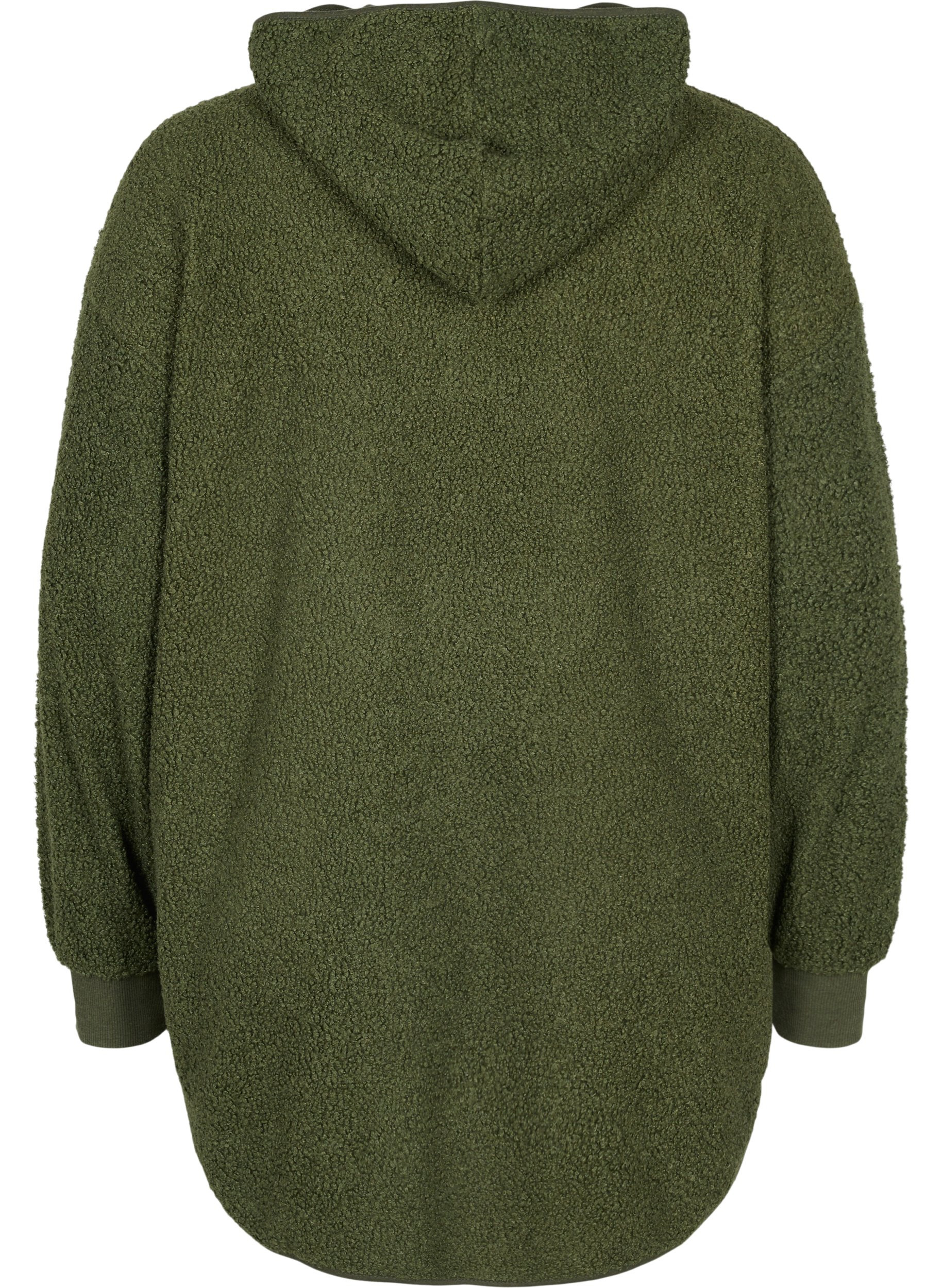 Teddy hoodie , Rifle Green, Packshot image number 1