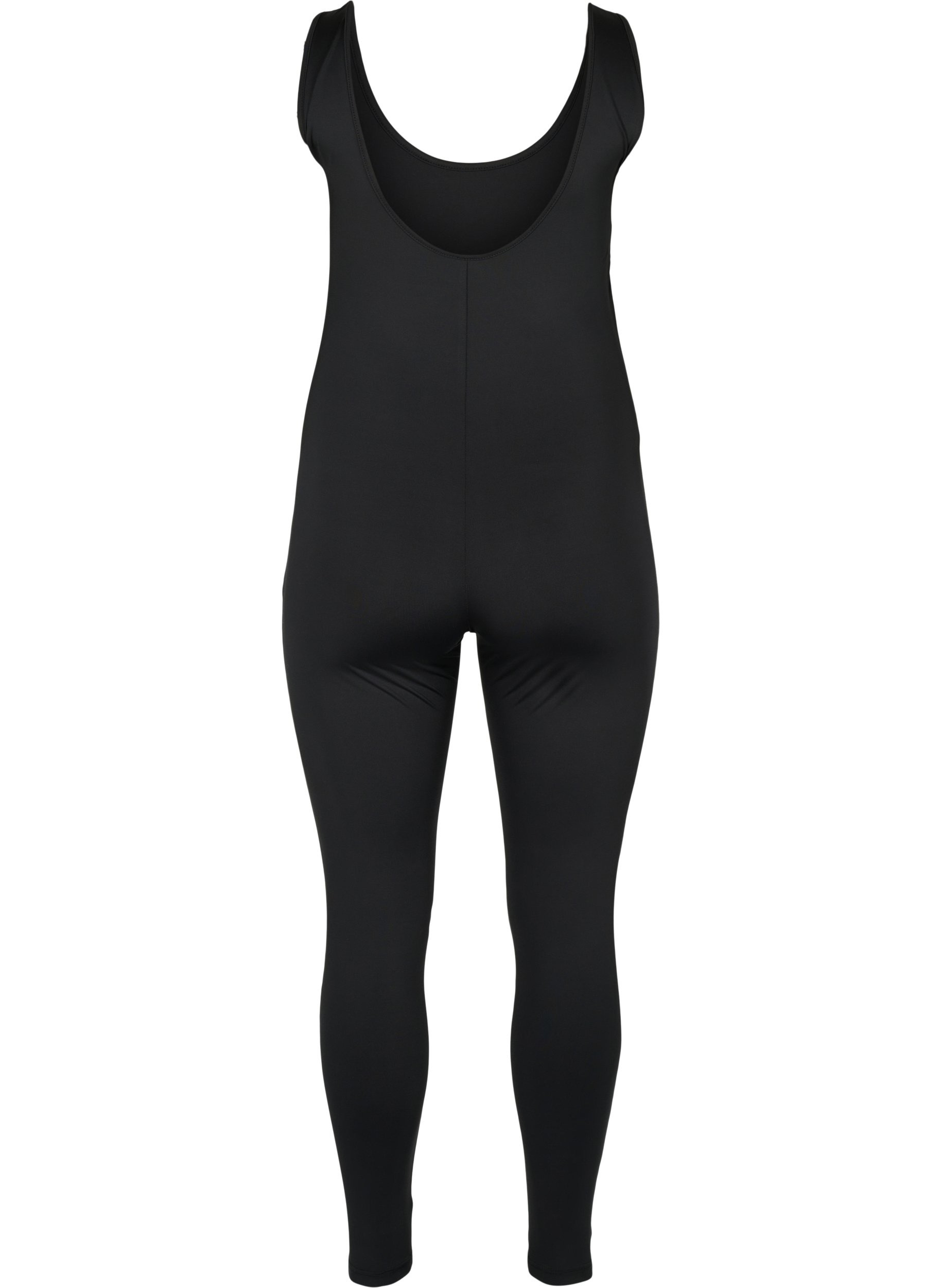 Aansluitende sport jumpsuit, Black, Packshot image number 1