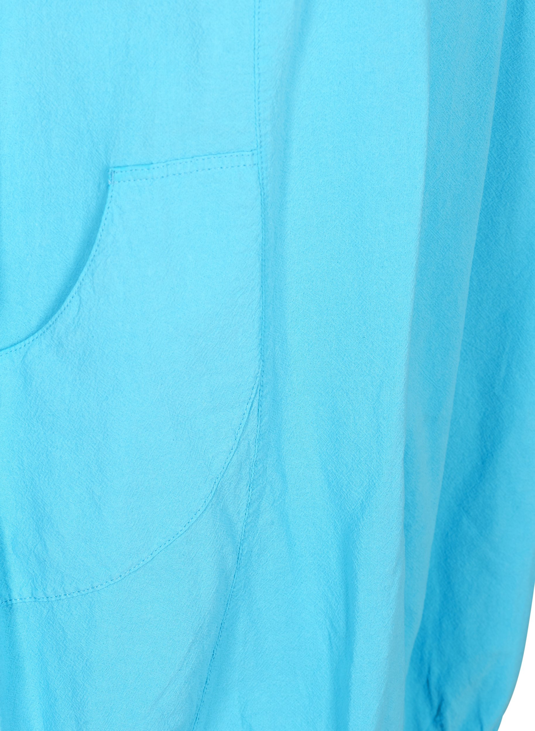 Katoenen jurk met korte mouwen, River Blue, Packshot image number 3