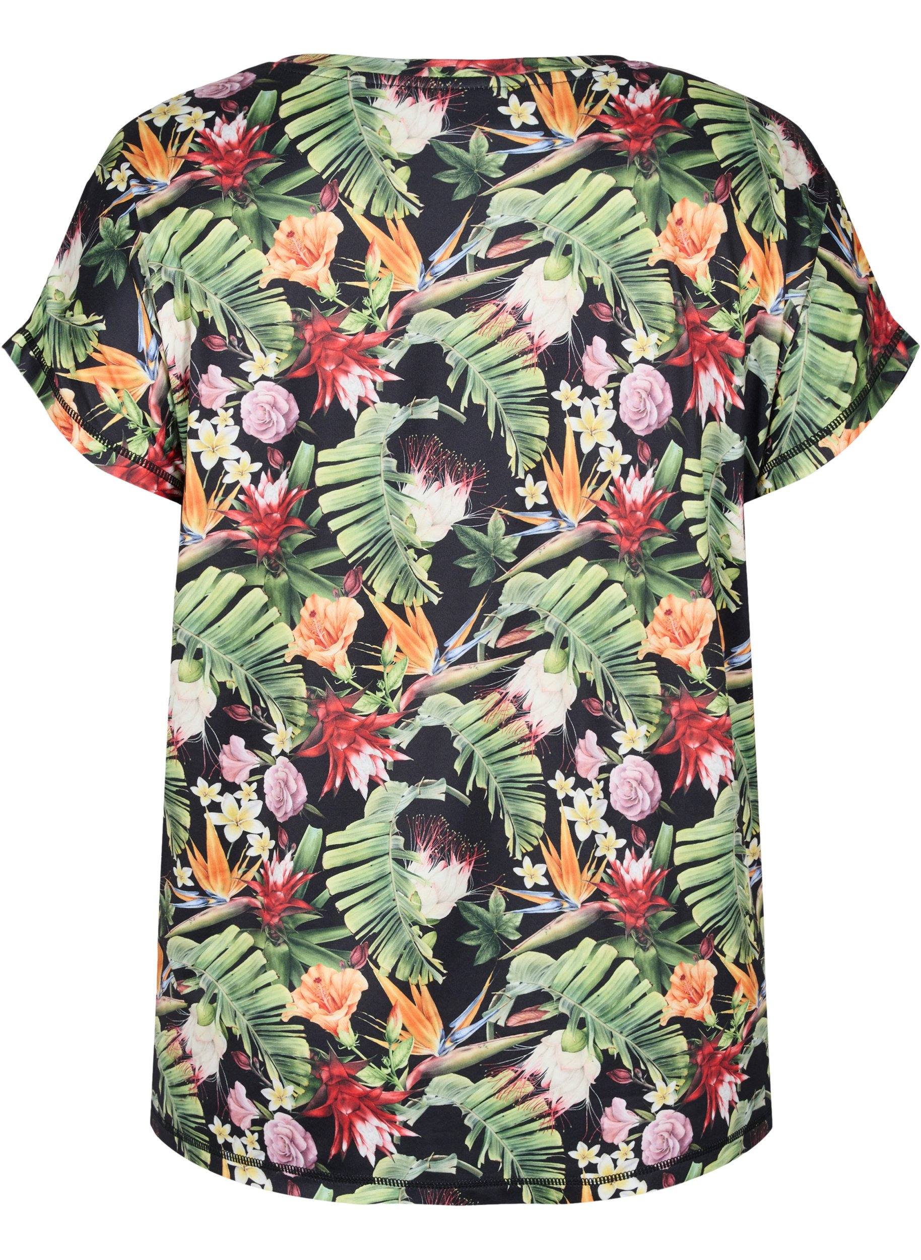 Trainings t-shirt met korte mouwen en print, Palm Flower AOP, Packshot image number 1
