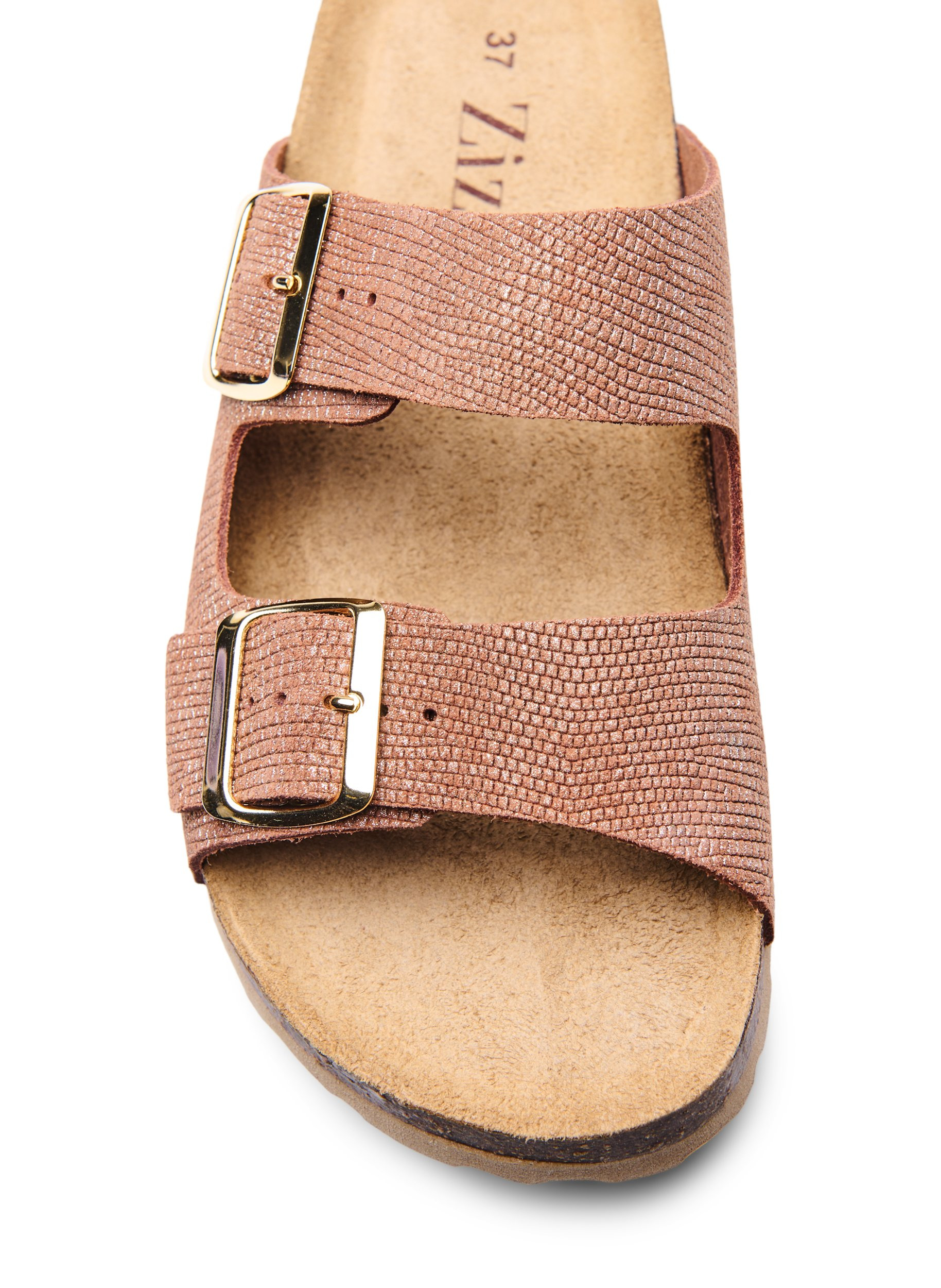 Leren sandalen met brede pasvorm, Woody, Packshot image number 2