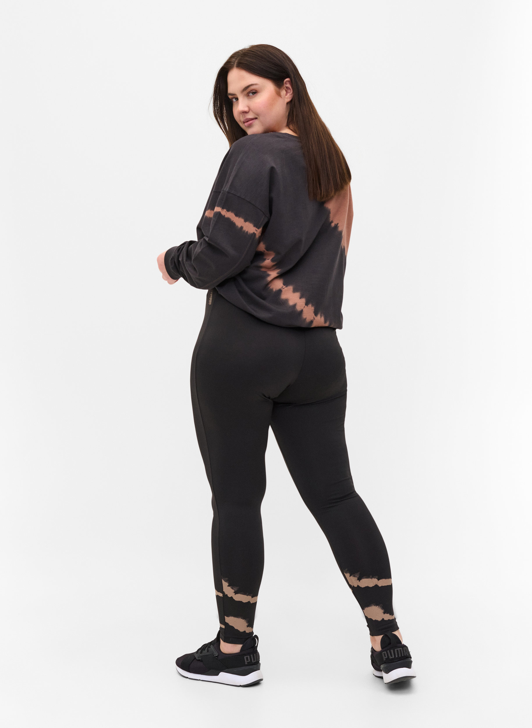 Cropped sportlegging met print details 