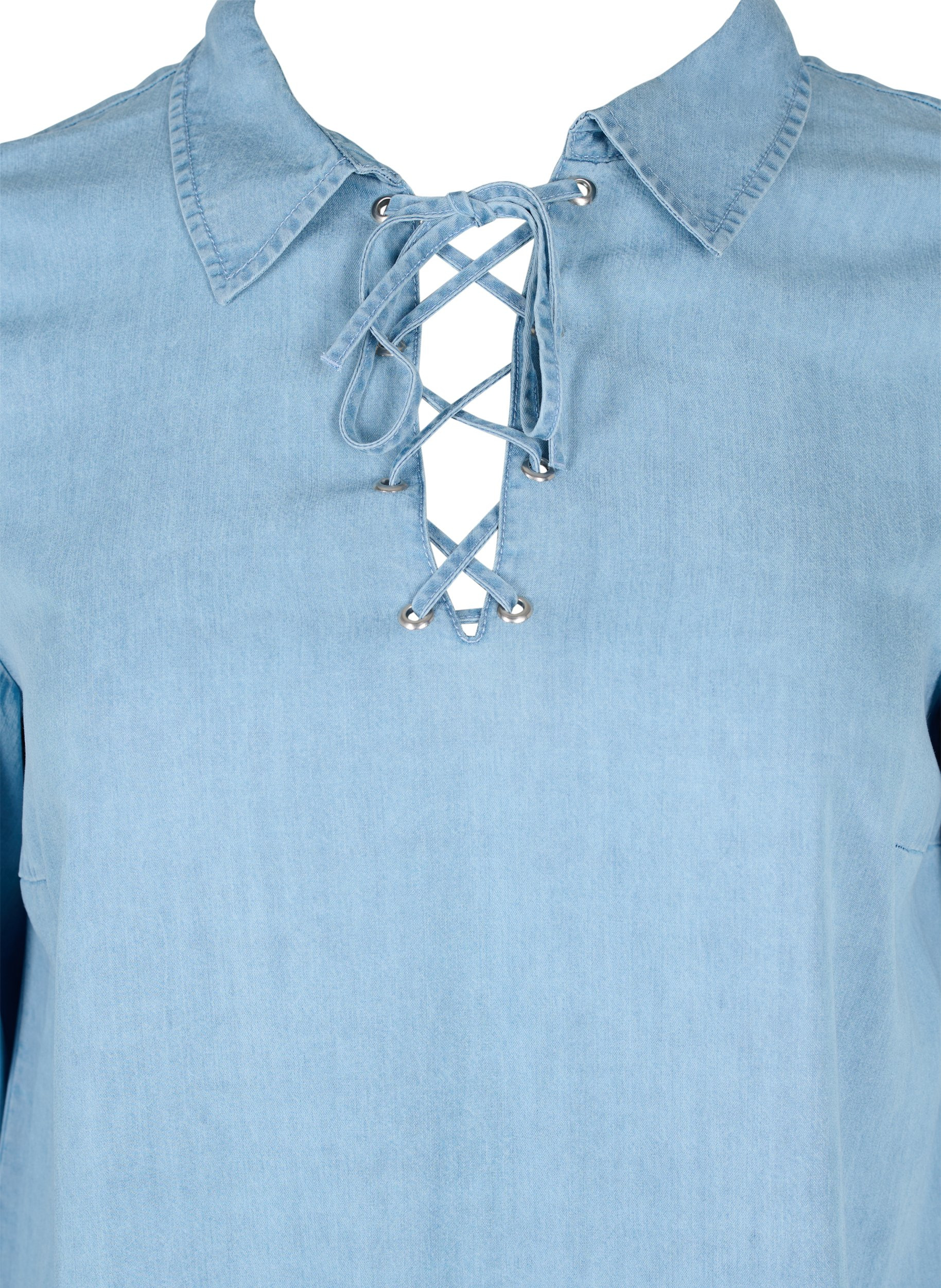Tuniek met 3/4 mouwen, Light blue denim, Packshot image number 2